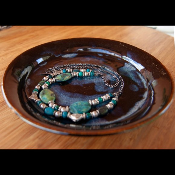 NEW Handmade - Double Strand Turquoise and Silver Tone Metal Beads - Picture 2 of 9